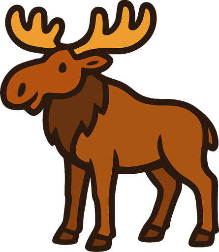 Moose.
In-Game asset.  2d.  High contrast.  No shadows