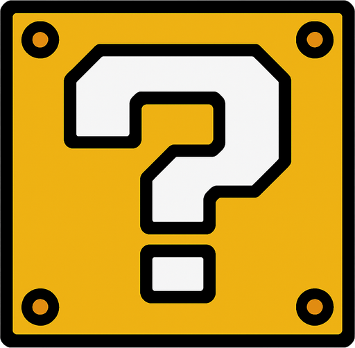 make a mario lucky bloks.
In-Game asset.  2d.  High contrast.  No shadows