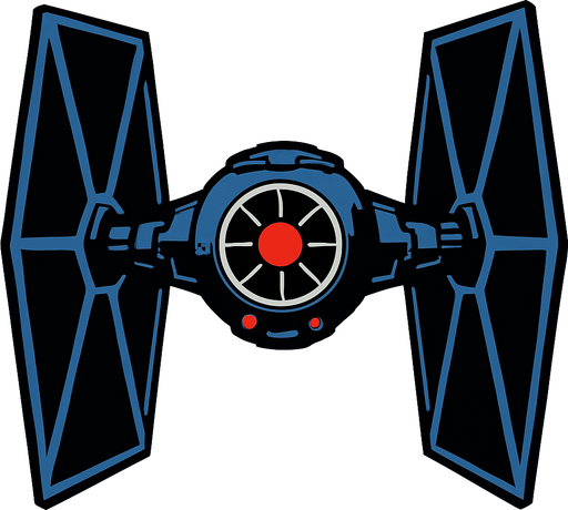 Tie fighter.
In-Game asset.  2d.  High contrast.  No shadows