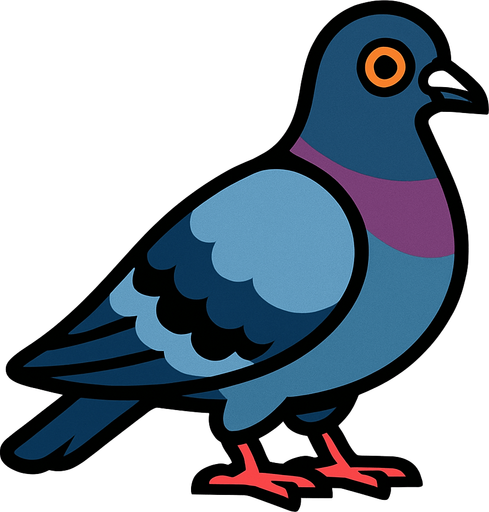 Pidgeon.
In-Game asset.  2d.  High contrast.  No shadows