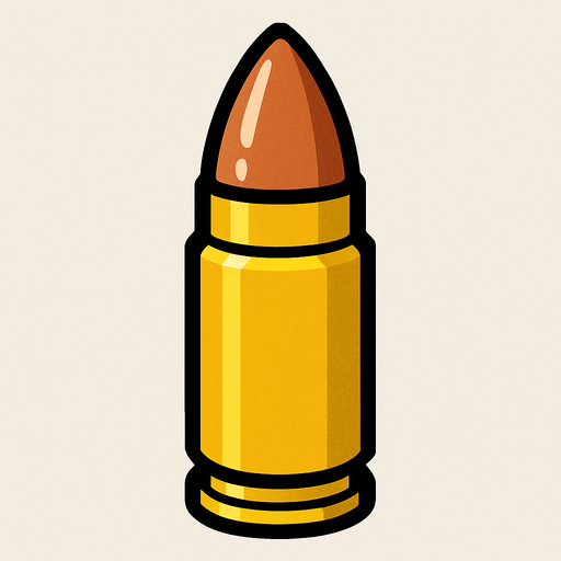 bullet.
In-Game asset.  High contrast.  No shadows