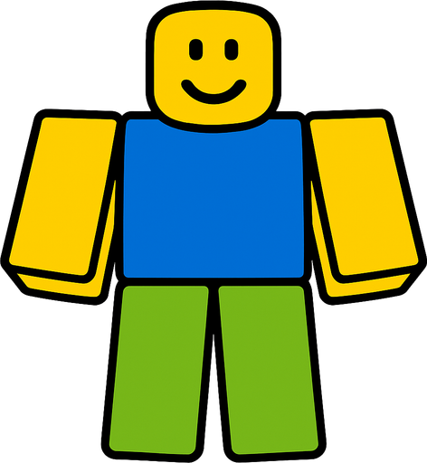 roblox player.
In-Game asset.  2d.  High contrast.  No shadows