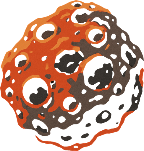 Asteroid Nikel - Yazısız.
In-Game asset.  2d.  High contrast.  No shadows