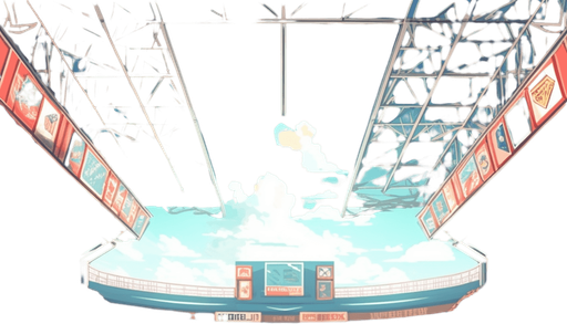 Indoor stadium seen from court
Single Game Texture. In-Game asset. 2d. Pixelart. White background. Blank background. Low detail. High contrast. --no goal