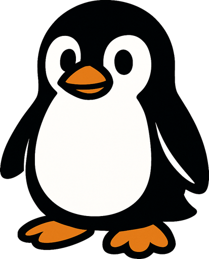 Penguin.
In-Game asset.  2d.  High contrast.  No shadows