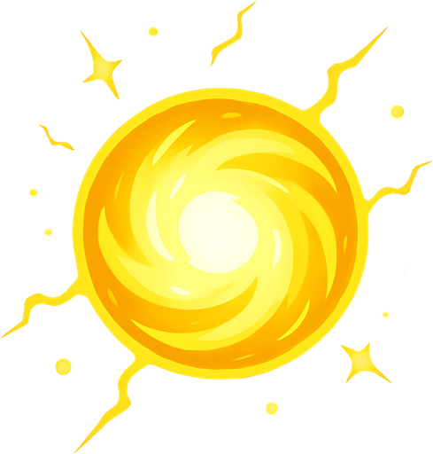orbe de luz.
In-Game asset.  2d.  High contrast.  No shadows