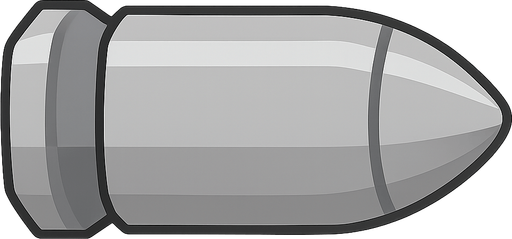 gray bullet. No background. Transparent background. Blank background. No shadows. 2d. In-Game asset. flat