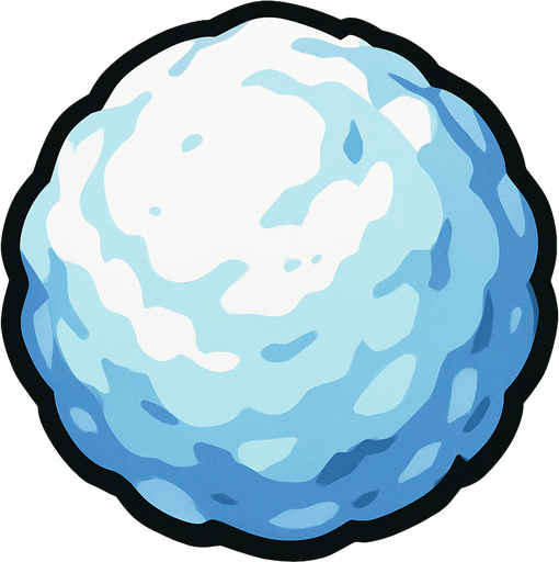Snowball.
In-Game asset.  2d.  High contrast.  No shadows