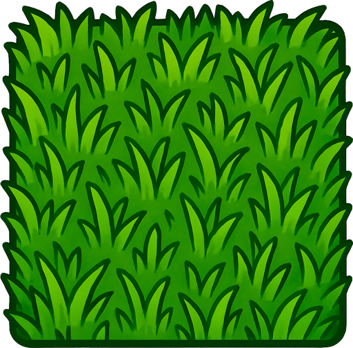 Çim zemin.
In-Game asset.  2d.  High contrast.  No shadows