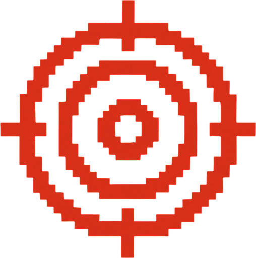 Target for weapon.(piksel art)
In-Game asset.  2d.  High contrast.