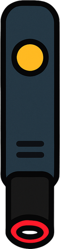 Laser pointer without pointing a laser.
In-Game asset.  2d.  High contrast.  No shadows. Topdown