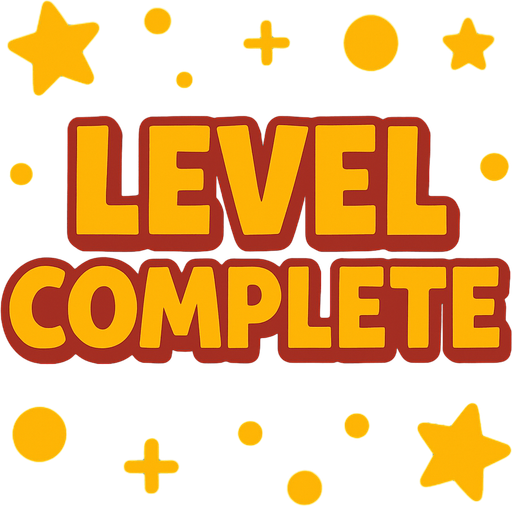 level complete background.
In-Game asset.  2d.  High contrast.  No shadows
