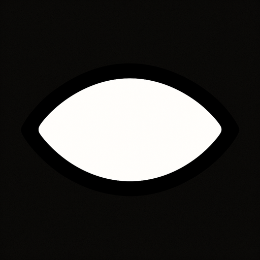 make a fully white eye like a just oval but without pupil.
In-Game asset.  2d.  High contrast.  No shadows