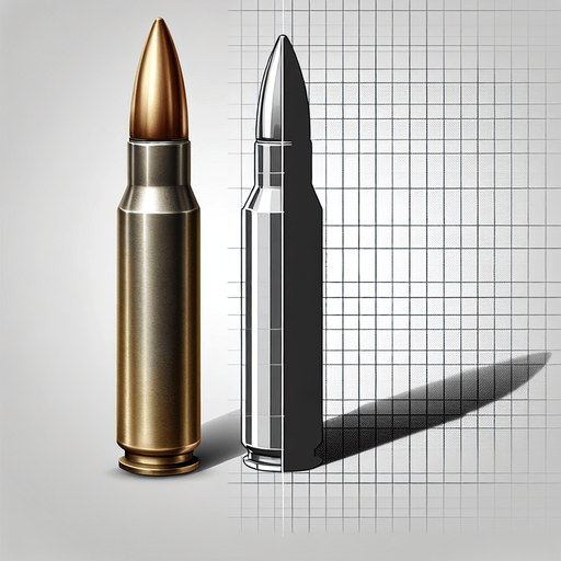 A bullet.
Single Game Texture. In-Game asset. 2d. Blank background. High contrast. No shadows.