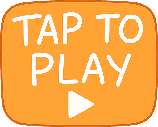 Tap to play button 
. No background. Transparent background. Blank background. No shadows. 2d. In-Game asset. flat