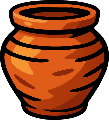 pot.
In-Game asset.  2d.  High contrast.  No shadows