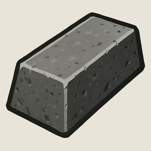 gray iron bar.
In-Game asset.  High contrast.  No shadows