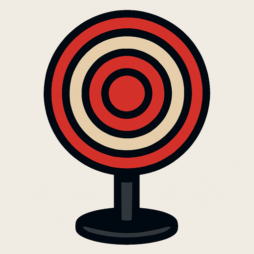 Bullet target.
In-Game asset.  2d.  High contrast.  No shadows