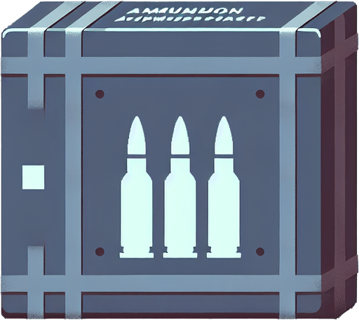 A simle ammionitins pack.
Single Game Texture.  In-Game asset.  2d.  Blank background.  High contrast.  No shadows