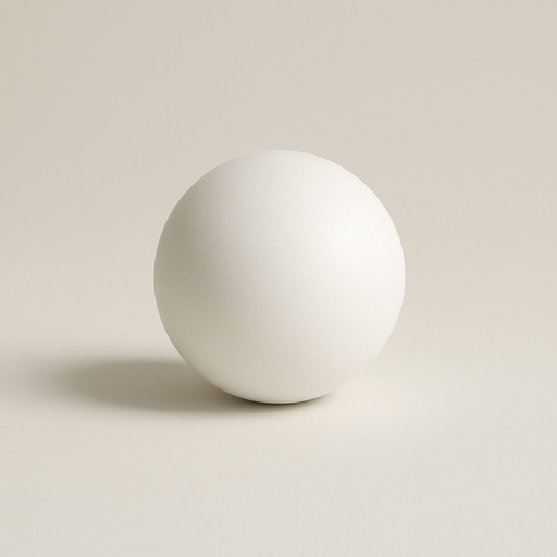 a simple white ball.
uniform light