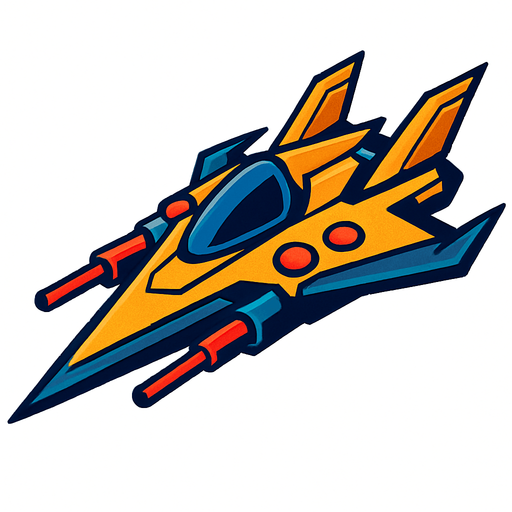 horizontal sharp ufo battle plane.
In-Game asset.  2d.  High contrast.  No shadows