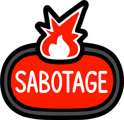sabotageButton among us.
In-Game asset.  2d.  High contrast.  No shadows