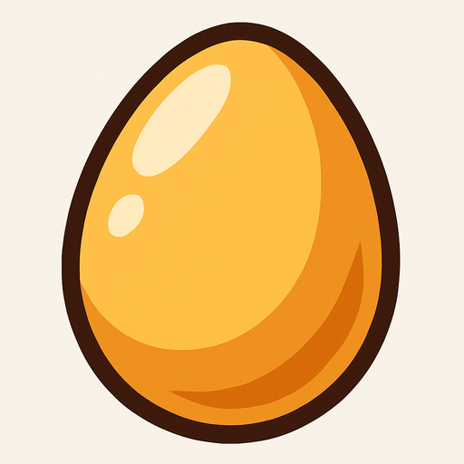 Egg.
In-Game asset.  2d.  High contrast.  No shadows