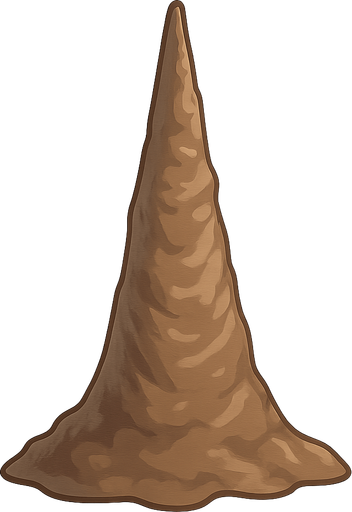 stalagmite. No background. Transparent background. Blank background. No shadows. 2d. In-Game asset. flat