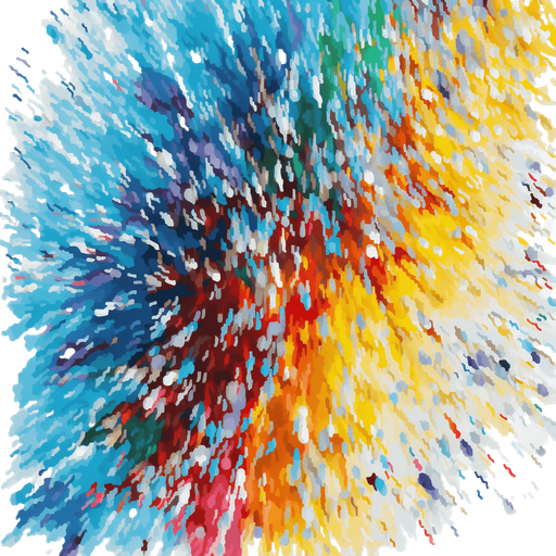 Multi color chaotic noise, primary colors
Single Game Texture. In-Game asset. 2d. Pixelart. White background. Blank background. Low detail. High contrast.