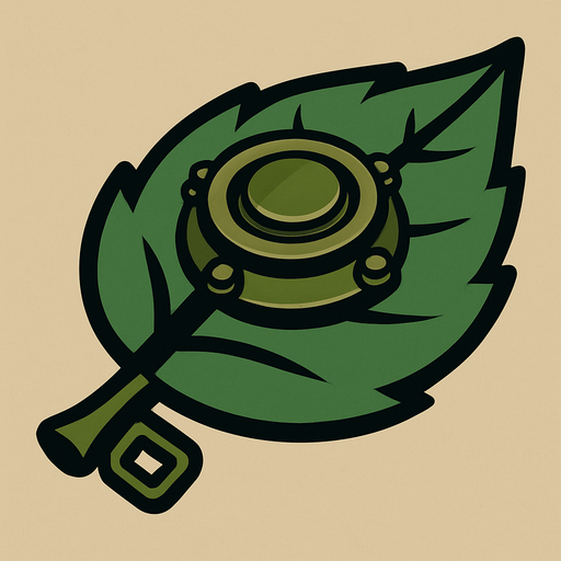 yaprak mayını.
In-Game asset.  2d.  High contrast.  No shadows