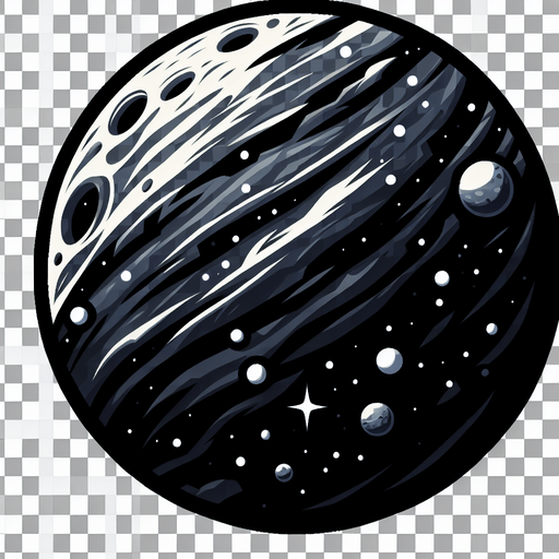 planet.
Single Game Texture. In-Game asset. 2d. Blank background. High contrast. No shadows. transparent background