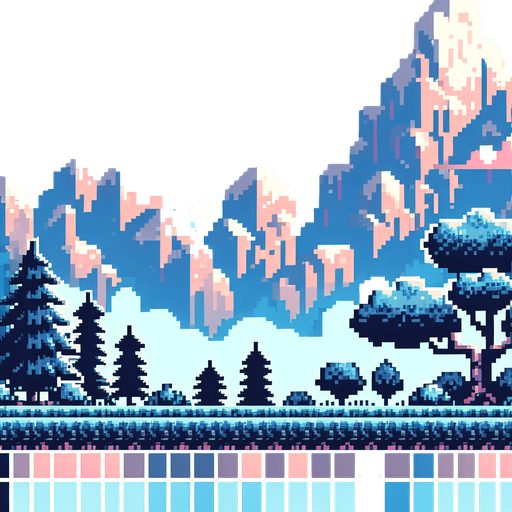 8-bit pixelated minimal stylized background for a simple hypercasual game.
Single Game Texture. In-Game asset. 2d. Blank background. High contrast. No shadows.