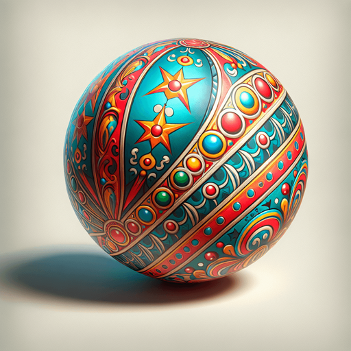 circus ball.
Single Game Texture.  In-Game asset.  2d.  Blank background.  High contrast.  No shadows