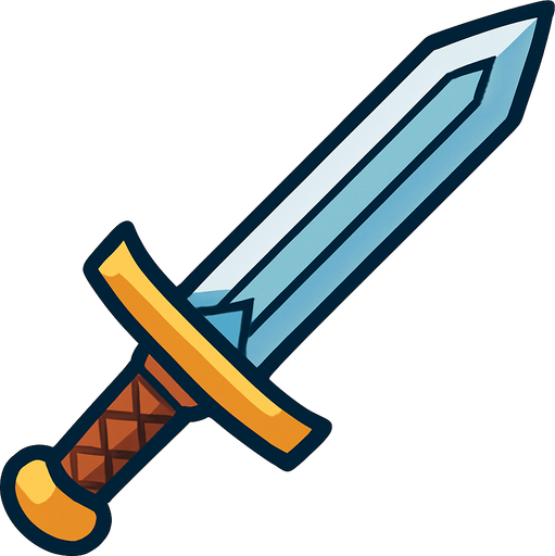 Sword.
In-Game asset.  2d.  High contrast.  No shadows