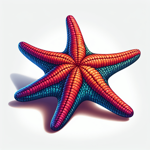 a starfish.
Single Game Texture. In-Game asset. 2d. Blank background. High contrast. No shadows.