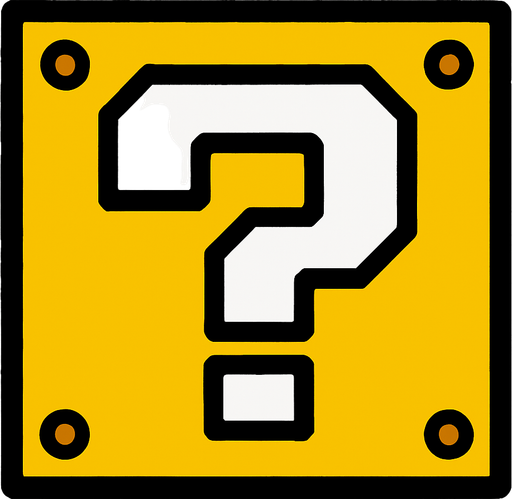 make a mario lucky bloks.
In-Game asset.  2d.  High contrast.  No shadows