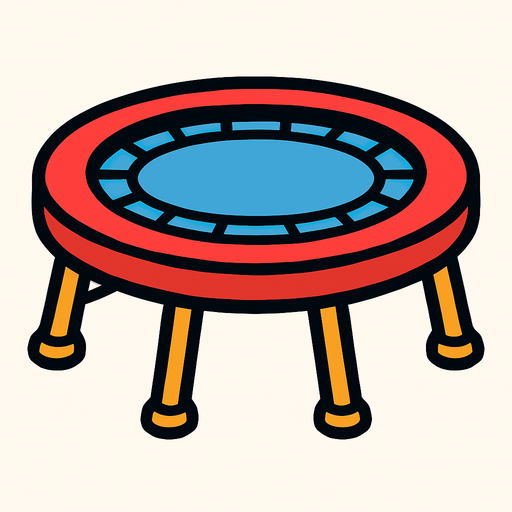 trambolin.
In-Game asset.  2d.  High contrast.  No shadows