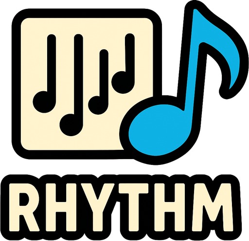 rhytym, nota.
In-Game asset.  2d.  High contrast.  No shadows