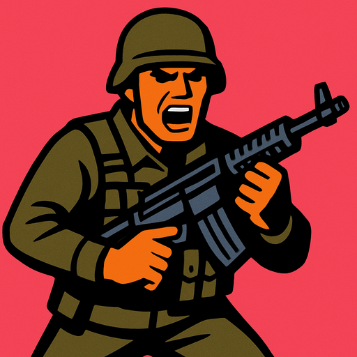 Modern çağ düşman.
In-Game asset.  2d.  High contrast.  No shadows