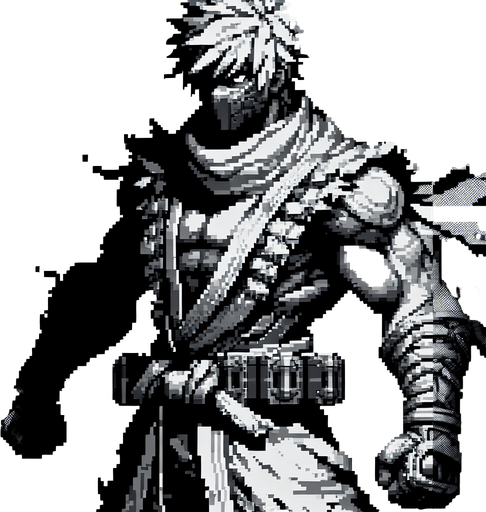 fighter.
Single Game Texture. In-Game asset. 2d. Blank background. High contrast. No shadows.