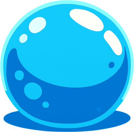 big water buble.
In-Game asset.  2d.  High contrast.  No shadows