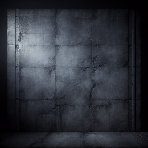 Sci-fi Vault dark Concrete wall texture 2d.
Single Game Texture. In-Game asset. 2d. Blank background. High contrast. No shadows.