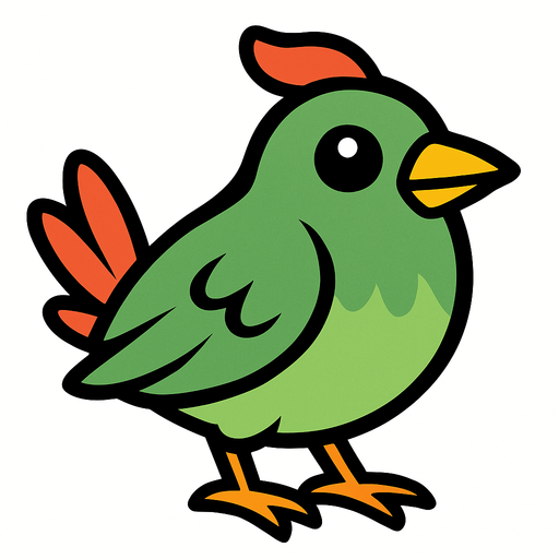 Bird.
In-Game asset.  2d.  High contrast.  No shadows