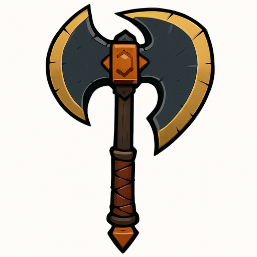 Büyük savaş baltası.
In-Game asset.  2d.  High contrast.  No shadows