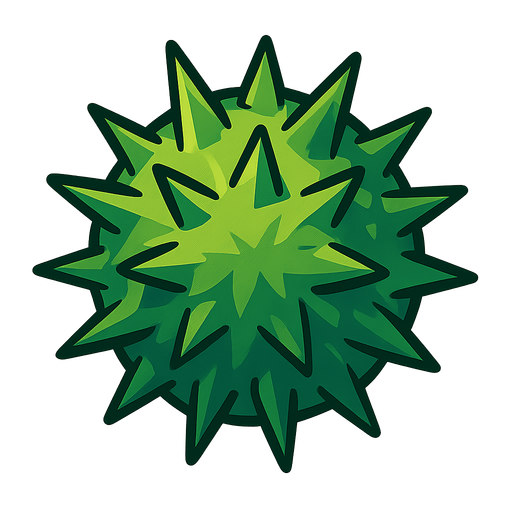 planty spike ball with no stem.
In-Game asset.  2d.  High contrast.  No shadows