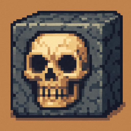 Pixel art  death block.