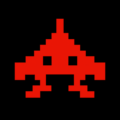 nave de space in vader de pixeles.
In-Game asset.  2d.  High contrast.  No shadows