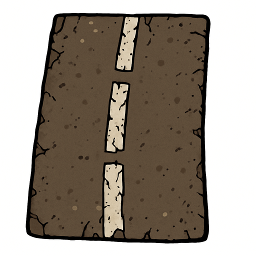 PISTA DESPINTADA.
In-Game asset.  2d.  High contrast.  No shadows