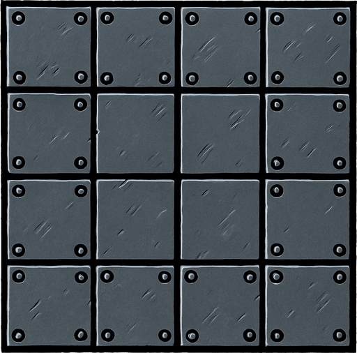 Piso de metálico.
In-Game asset.  2d.  High contrast.  No shadows