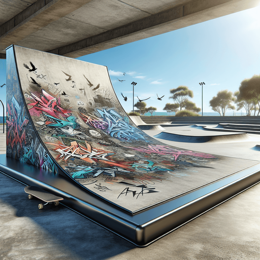 Skateboard ramp side view